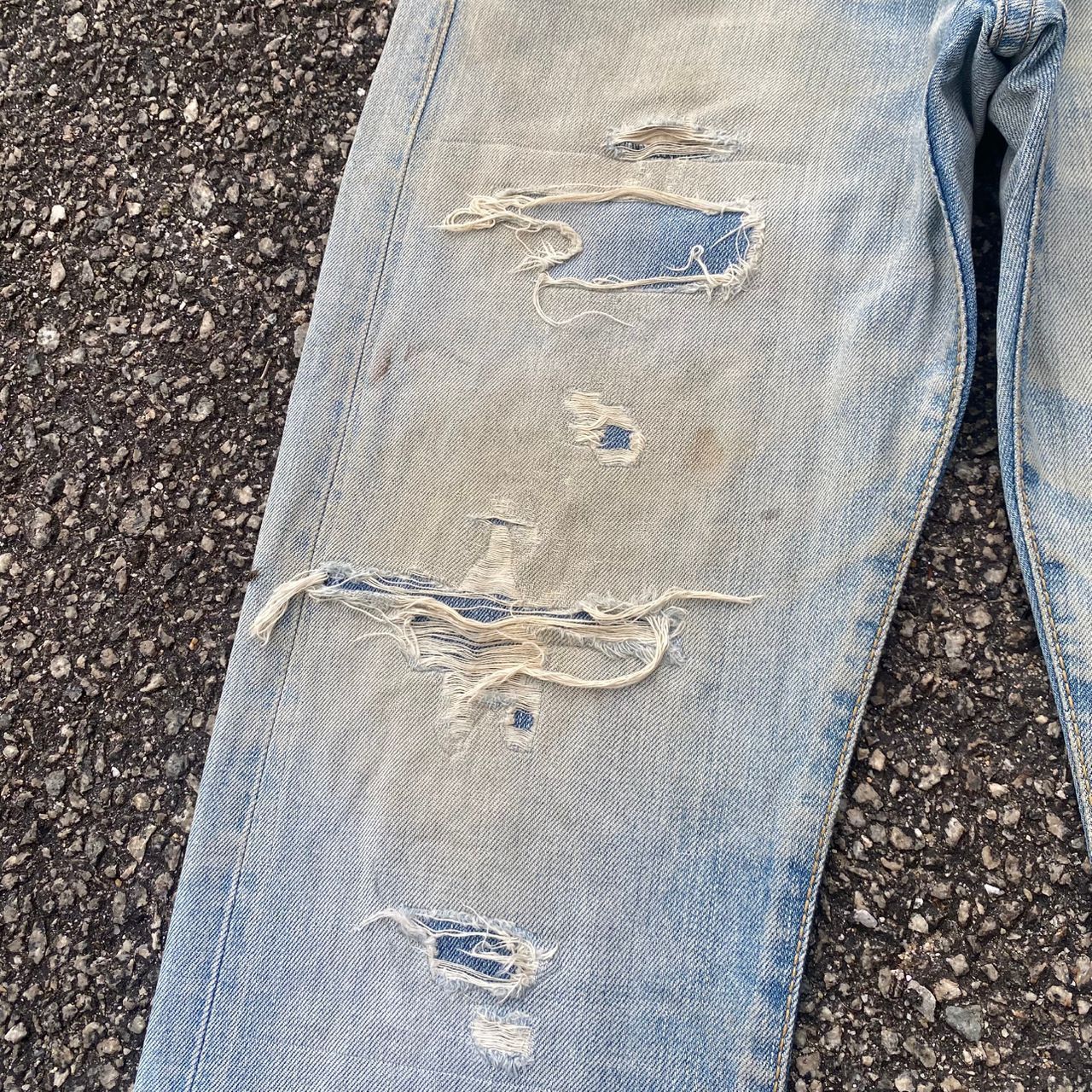 Levi's Vintage 90s Levis 505 Patchwork Distressed Denim Size US 30 / EU 46 - 11 Thumbnail