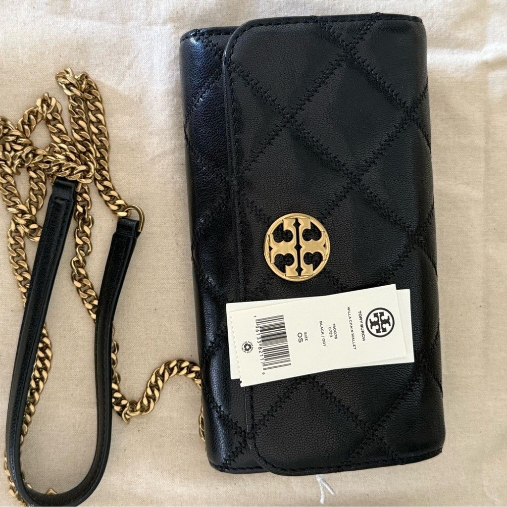 Tory Burch New Tory Burch Willa Diamond Quilted Soft Leather Crossbody Size ONE SIZE - 8 Thumbnail