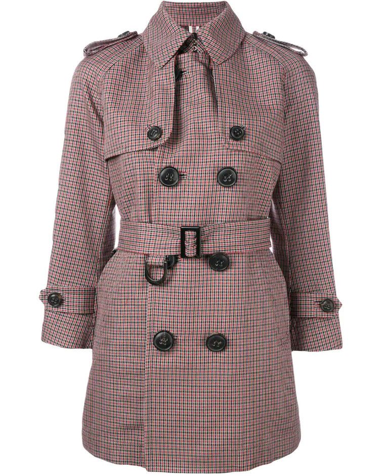 DSQUARED2 Checkered Trench Coat
