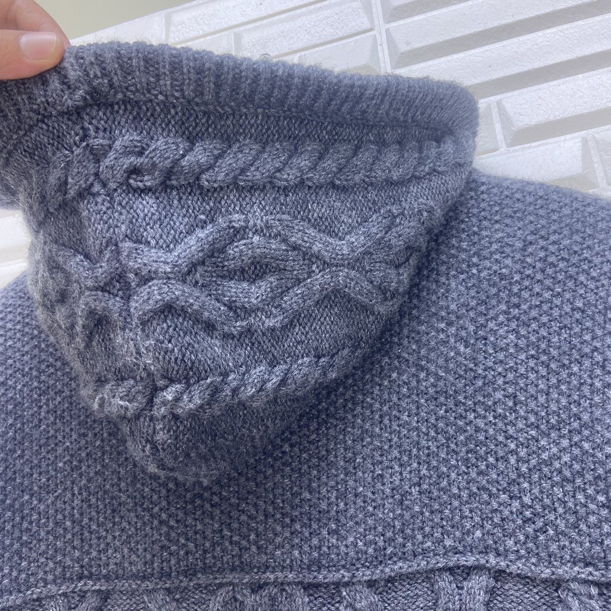Japanese Brand Green Label Relaxing United Arrows Cable Knit Duffle Coat Size US S / EU 44-46 / 1 - 13 Thumbnail