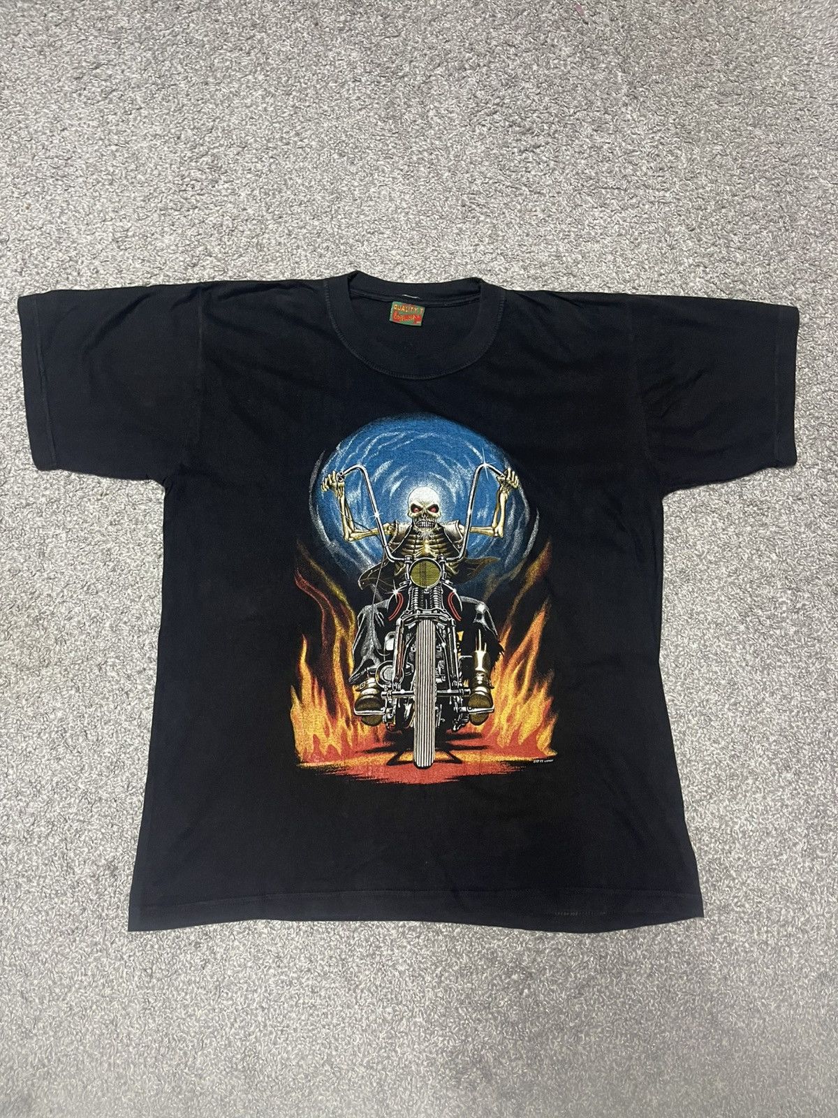 Vintage Vintage Zip It London skull motorcycle T-Shirt size XXL Size US XXL / EU 58 / 5 - 1 Thumbnail