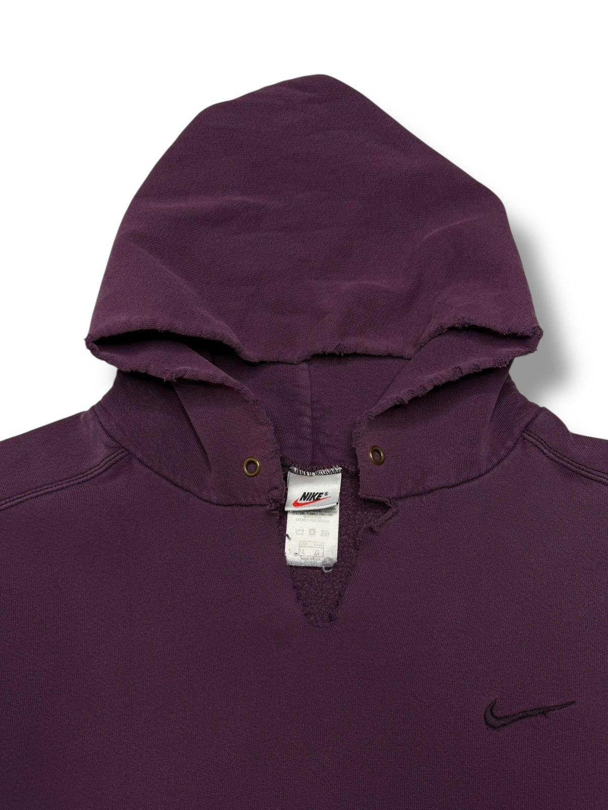 Nike Vintage 90’s Faded Plum Nike Hoodie Size US L / EU 52-54 / 3 - 5 Thumbnail