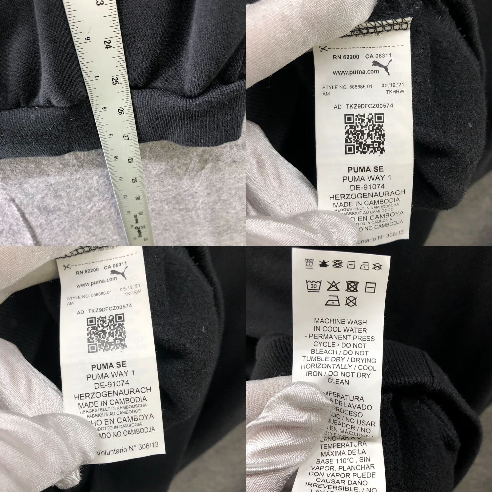 Puma PUMA Pullover Hoodie Mens M Black Logo Kangaroo Pocket Sweatshirt SE Way 1 Size US M / EU 48-50 / 2 - 8 Thumbnail