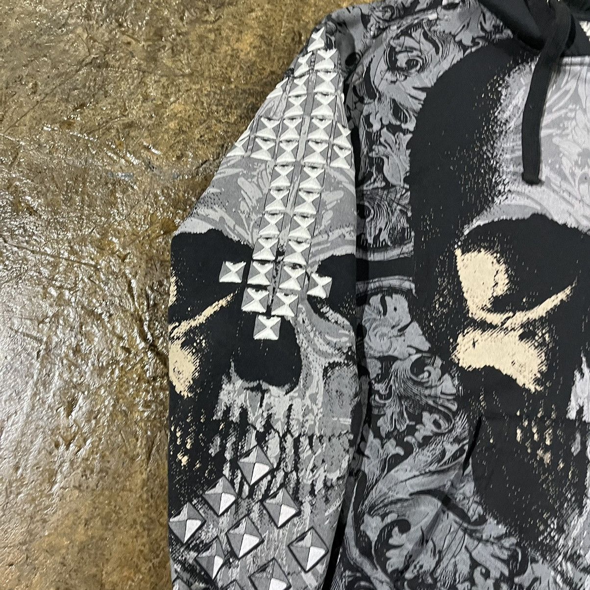 Affliction × Tapout × Vintage Crazy Y2K Affliction Style Zip-Up Hoodie Skull Grunge Skater Size US L / EU 52-54 / 3 - 5 Thumbnail