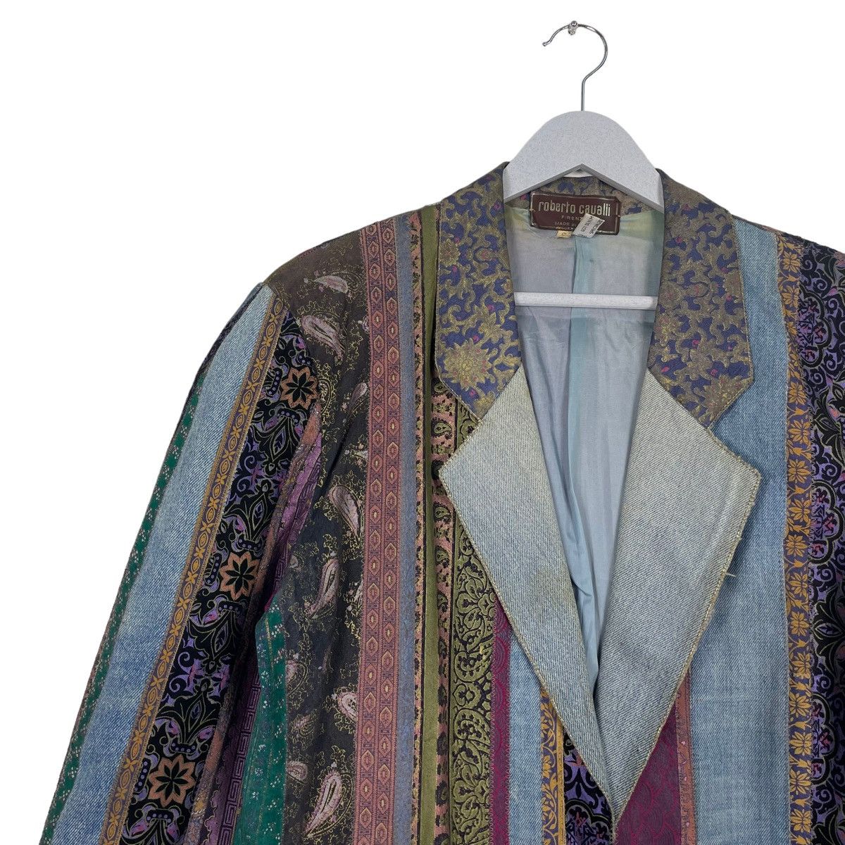 💥70s ROBERTO CAVALLI DENIM WITH PAISLEY JACKET