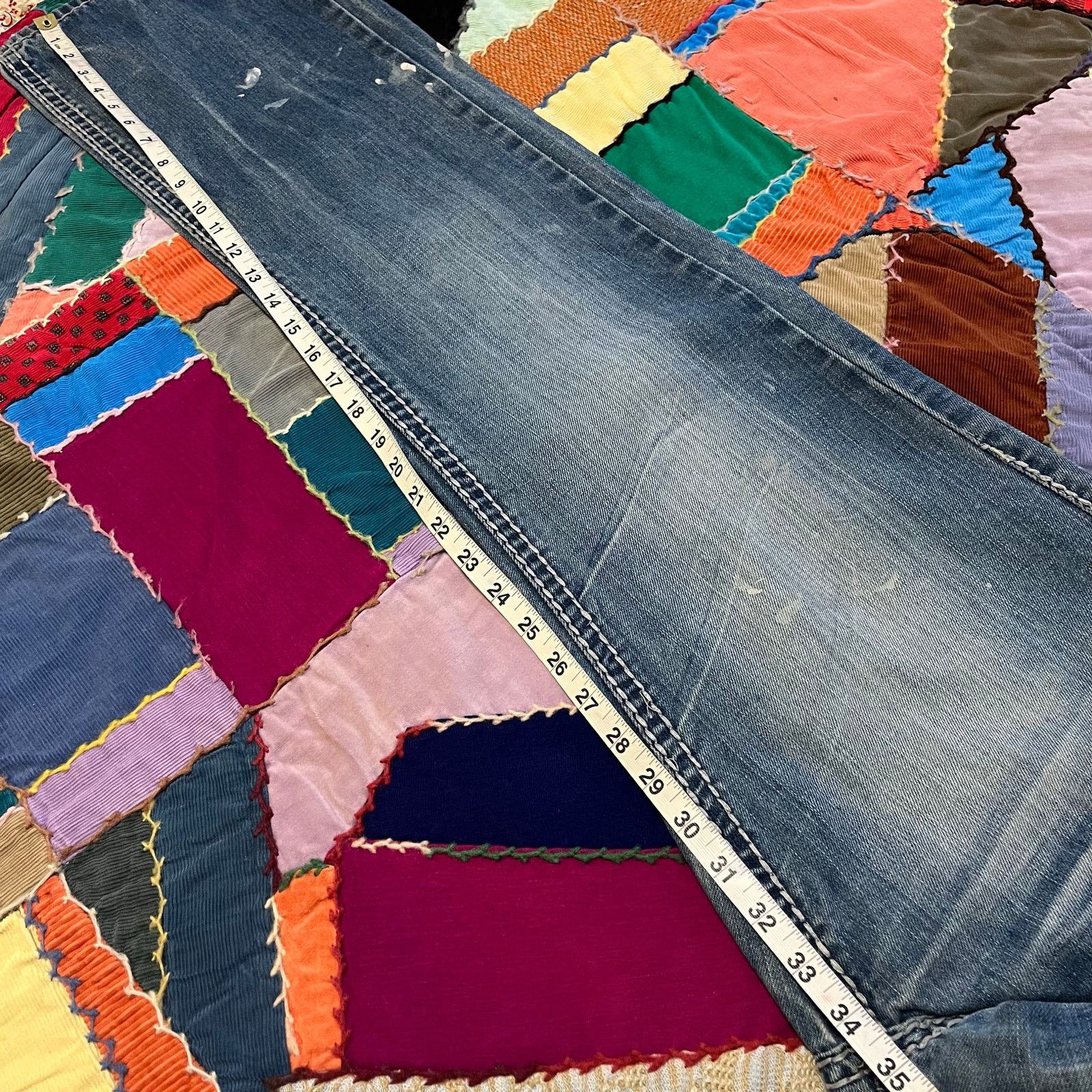 Carbon Black Carbon Black Baggy Wide Leg Acid Washed Blue Jeans 34Wx34L Size US 34 / EU 50 - 6 Thumbnail
