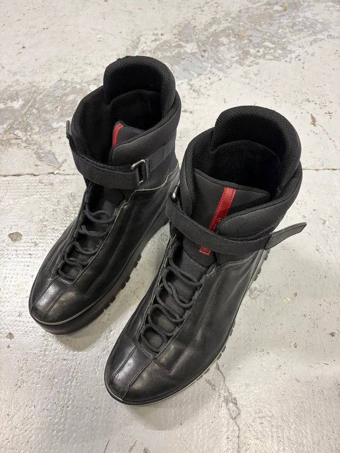 Prada 2000s Prada Black Strap Hiking Leather Boots Size US 9.5 / EU 42-43 - 3 Thumbnail