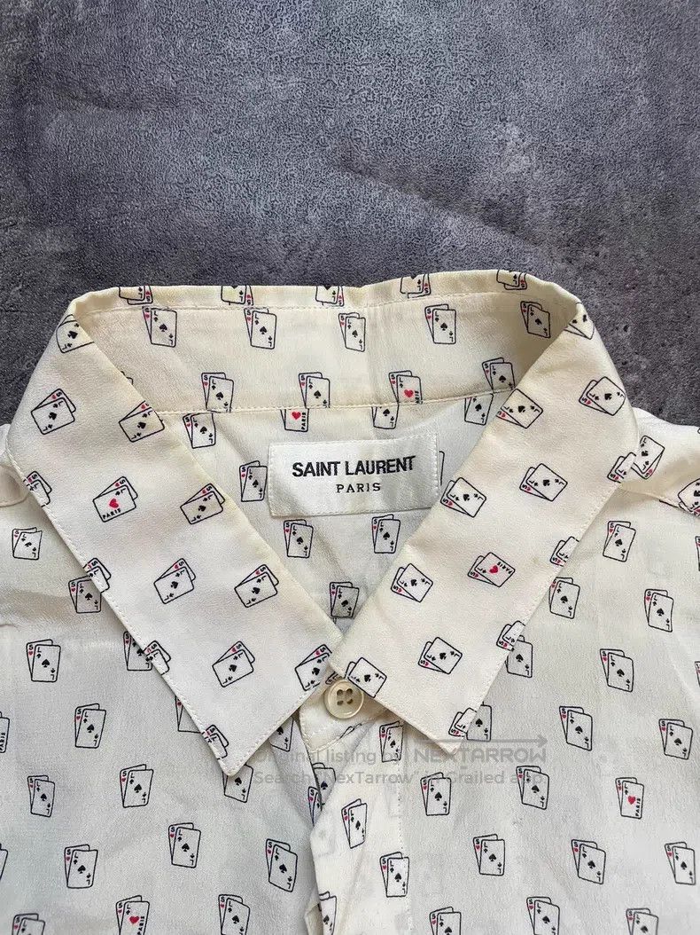 Saint Laurent Paris Saint Laurent Paris size 41 Silk full print poker shirt Size US S / EU 44-46 / 1 - 4 Thumbnail