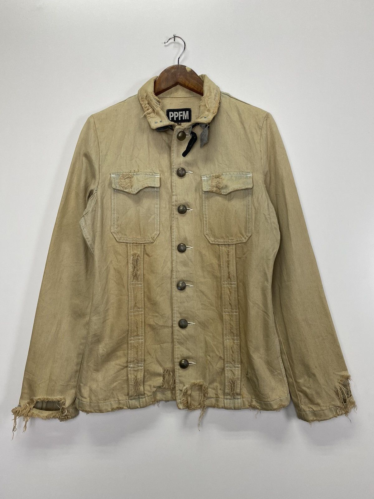 PPFM × Vintage Vintage PPFM Distress denim jacket Size US M / EU 48-50 / 2 - 2 Thumbnail