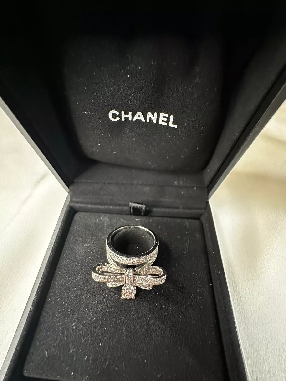 Chanel Chanel 18k Wht Gold 1.05 ct Diamond Ruban Ring, GIA, Sz 5.25 Size ONE SIZE - 9 Thumbnail