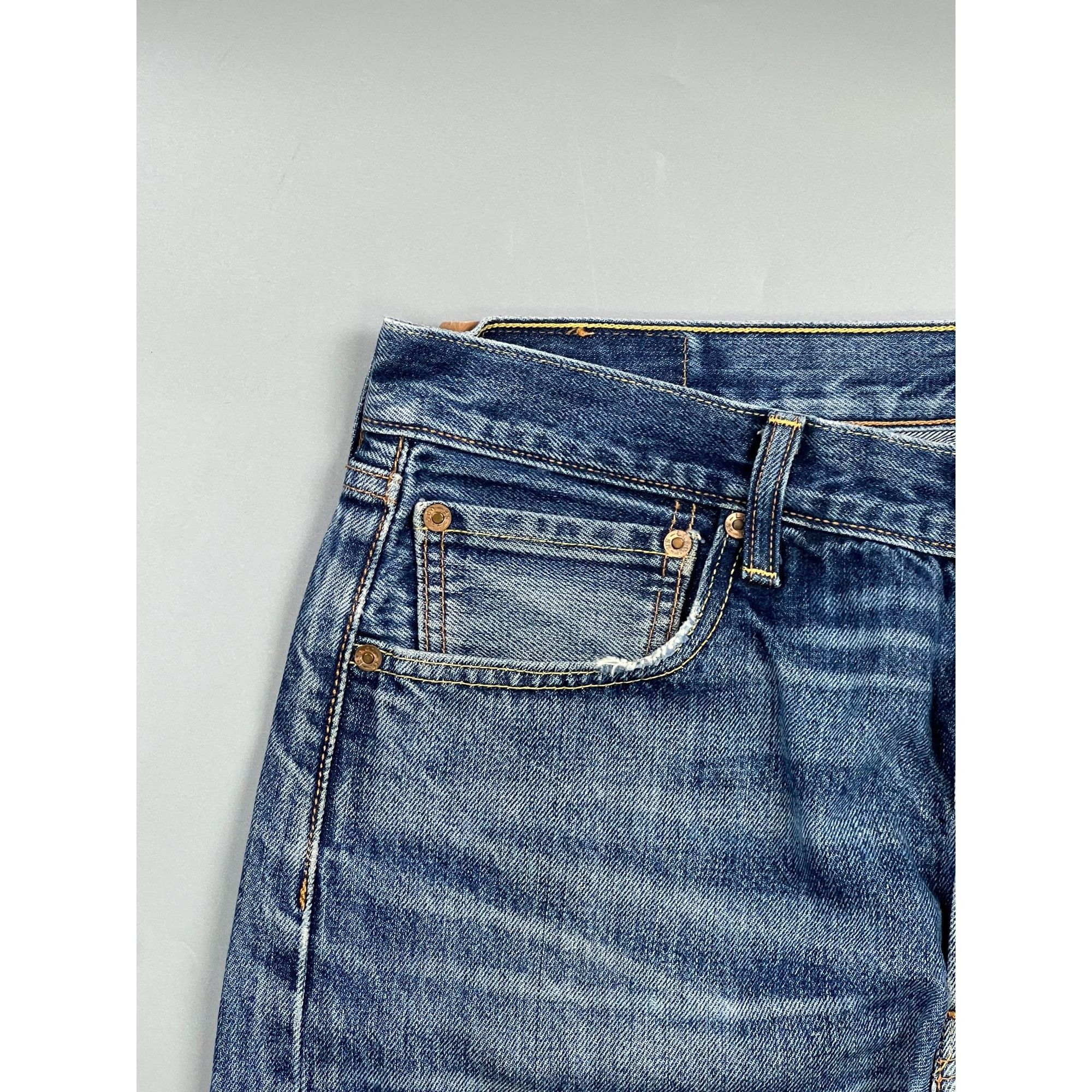 Levi's Levi’s 501 Distressed Denim Jeans Pants (Y0918) Size US 34 / EU 50 - 3 Thumbnail