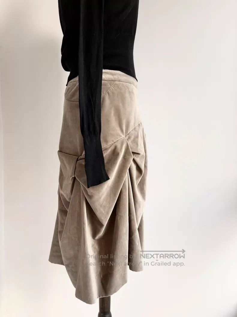 Vivienne Westwood Vivienne Westwood Beige Brown Irregular Cut Velvet Skirt Size 26" / US 2 / IT 38 - 4 Thumbnail