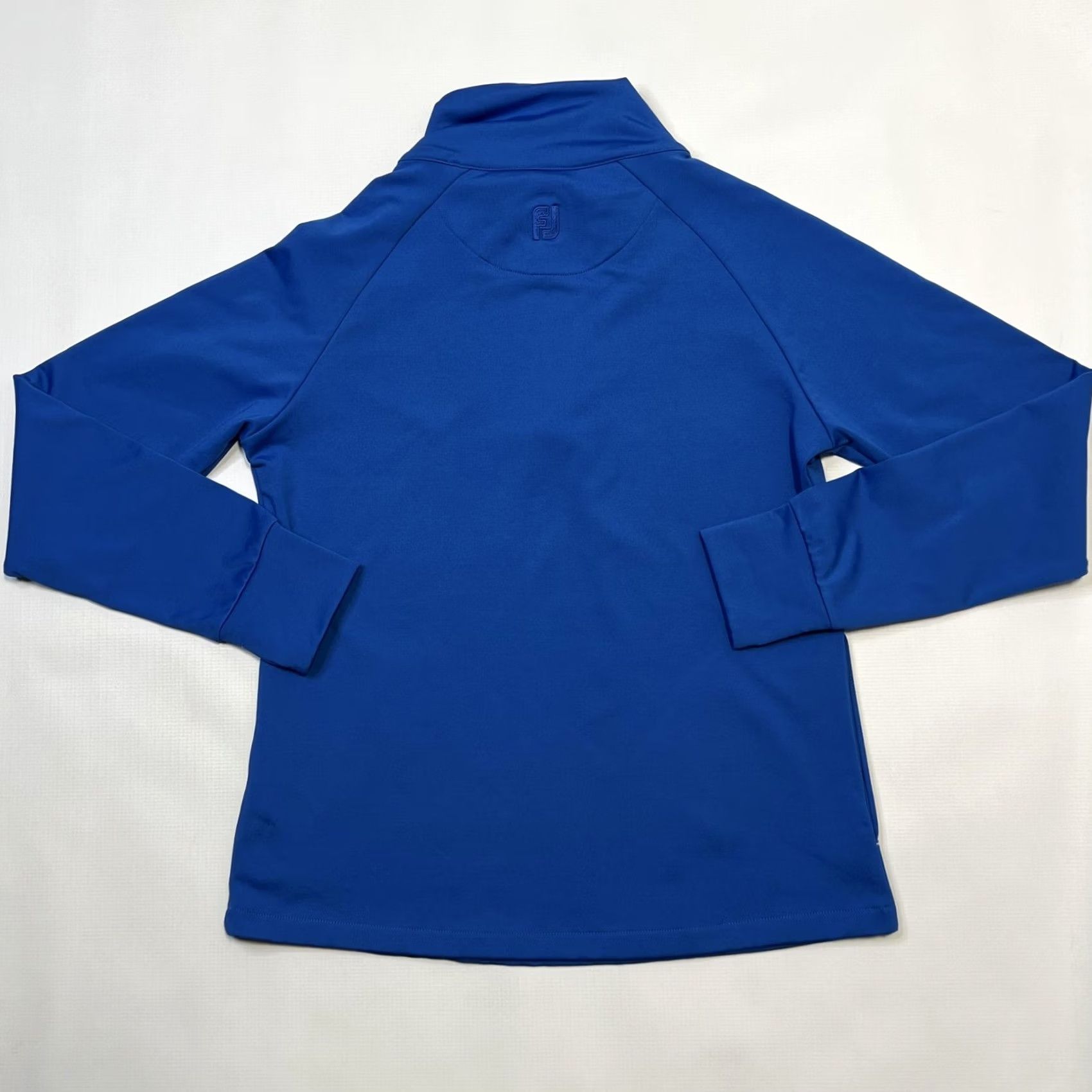 Footjoy FootJoy Pullover Womens Small Blue Funnel Collar Golf 4 Way Stretch Thumbholes Jacket 1/4 Zip Mock Neck Zipless? Size S / US 4 / IT 40 - 6 Thumbnail