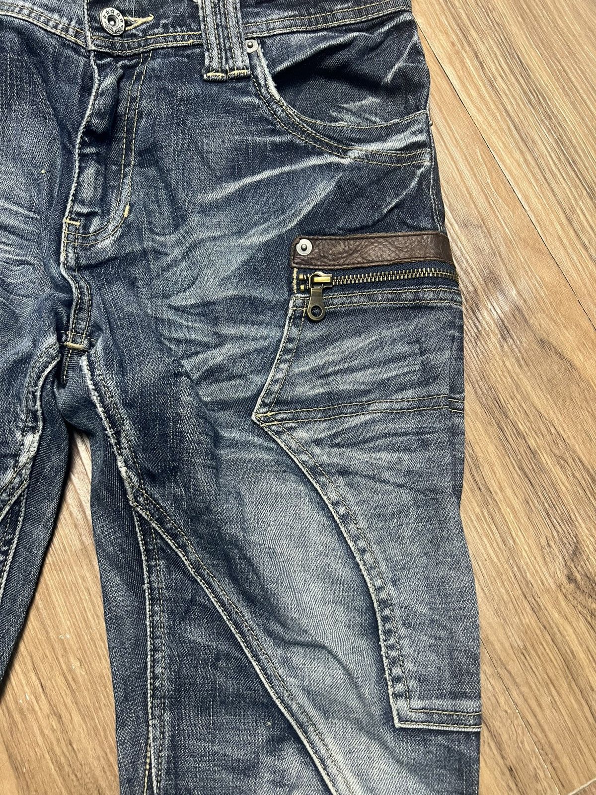 Michel Klein Archive Michel Klein Homme Cyber Grunge Y2K Flare Denim (43) Size US 31 - 4 Thumbnail