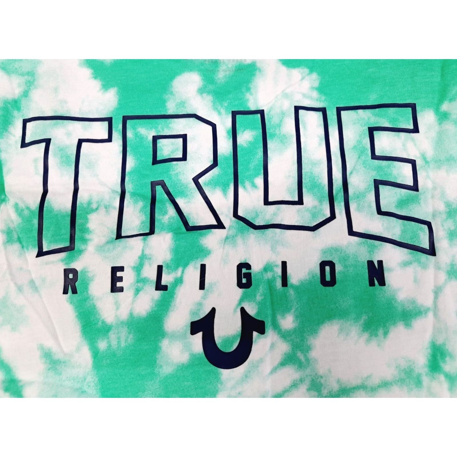 True Religion True Religion Buddha Logo V-Neck Tee T-Shirt L Mint Tie Dye Women’s Regular Size Green TieDye Graphic Print 100% Cotton Short Sleeve NWT Size L / US 10 / IT 46 - 6 Thumbnail