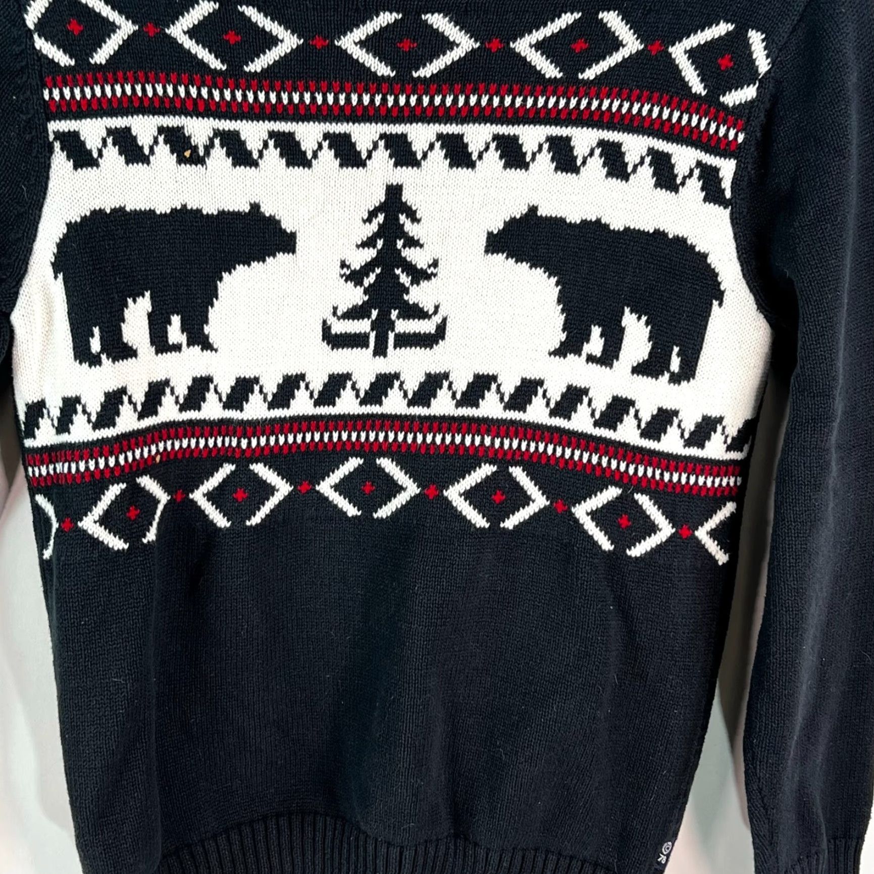 Chaps Chaps Men's Grey Geometric Bears Long Sleeve Sweater Crew Neck Casual Size M Size US M / EU 48-50 / 2 - 3 Thumbnail
