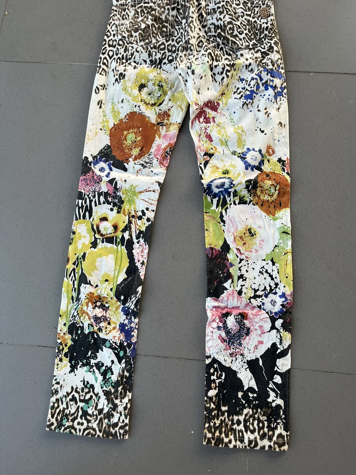 Just Cavalli SS01 Just Cavalli Abstract Paint Pants Size 27" / US 4 / IT 40 - 12 Thumbnail
