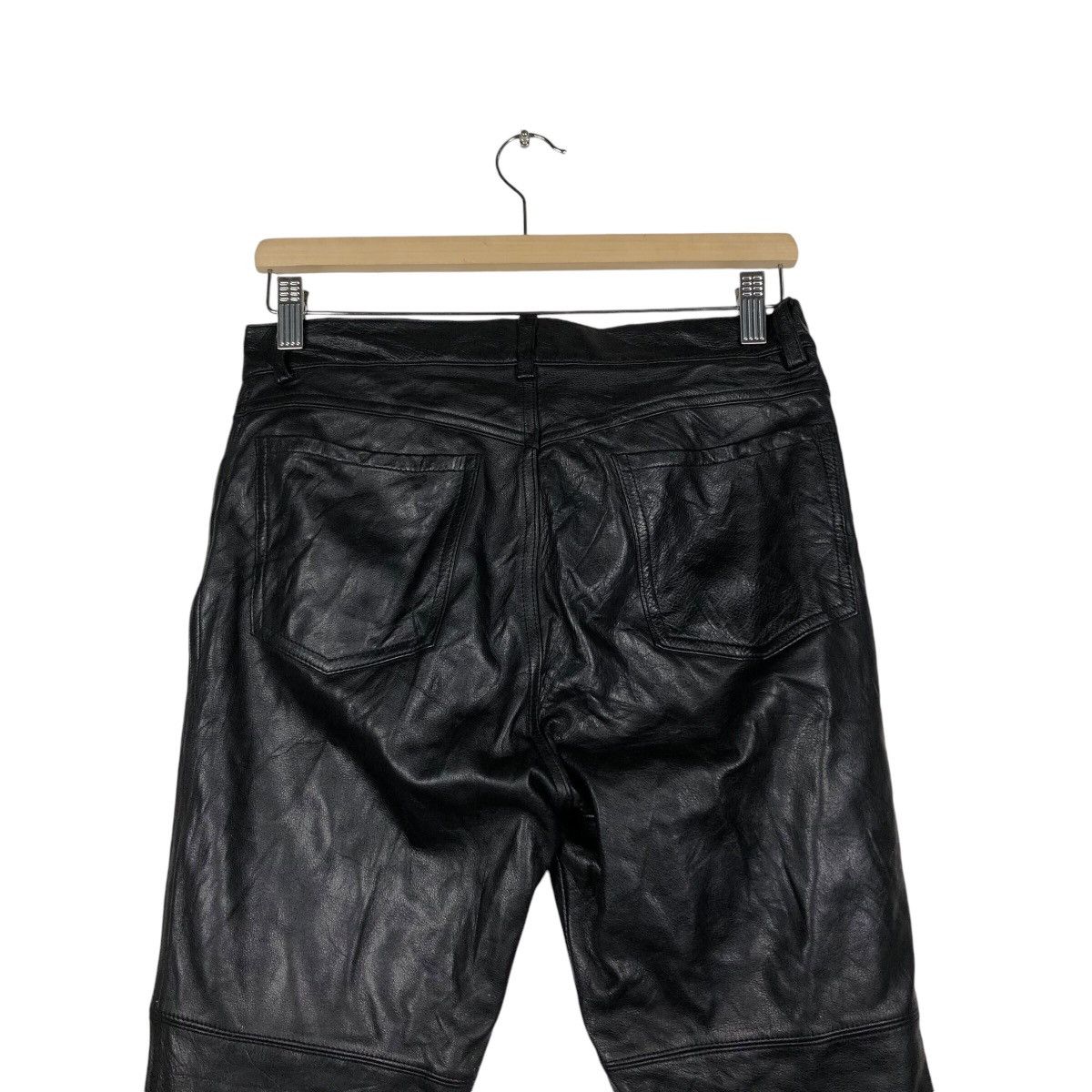 Genuine Leather 📌Vintage Genuine Leather Pants Biker Agnes B. Size US 30 / EU 46 - 9 Thumbnail