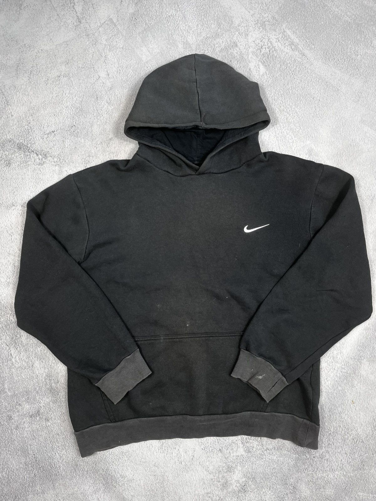 Nike × Vintage Vintage Y2K Nike trashed swoosh hoodie streetwear size L Size L / US 10 / IT 46 - 1 Thumbnail