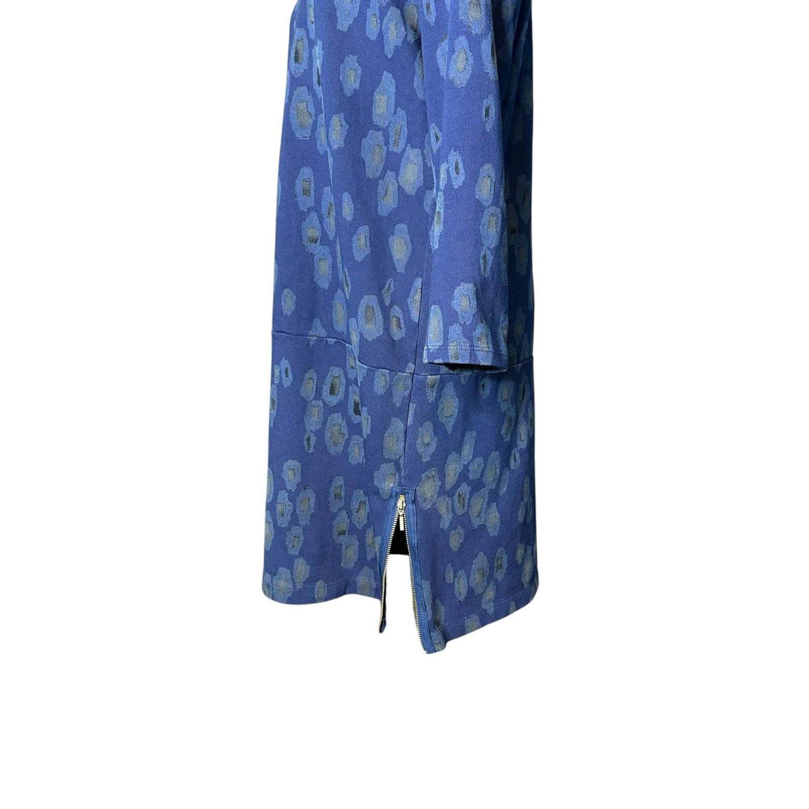 Gap Gap Blue Leopard Print 3/4 Sleeve Mini Dress size M Size M / US 6-8 / IT 42-44 - 9 Thumbnail