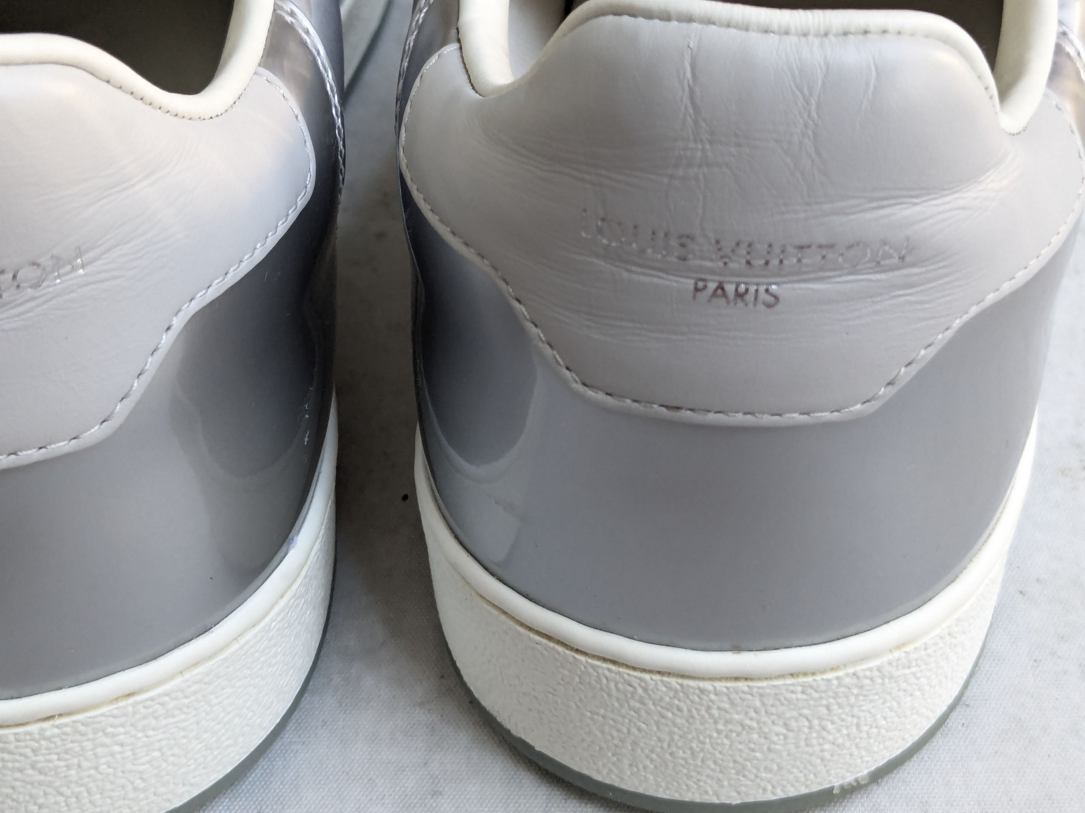 Louis Vuitton Louis Vuitton Monogram Sneakers Silver 10.5 Leather Size US 10.5 / EU 43-44 - 19 Thumbnail