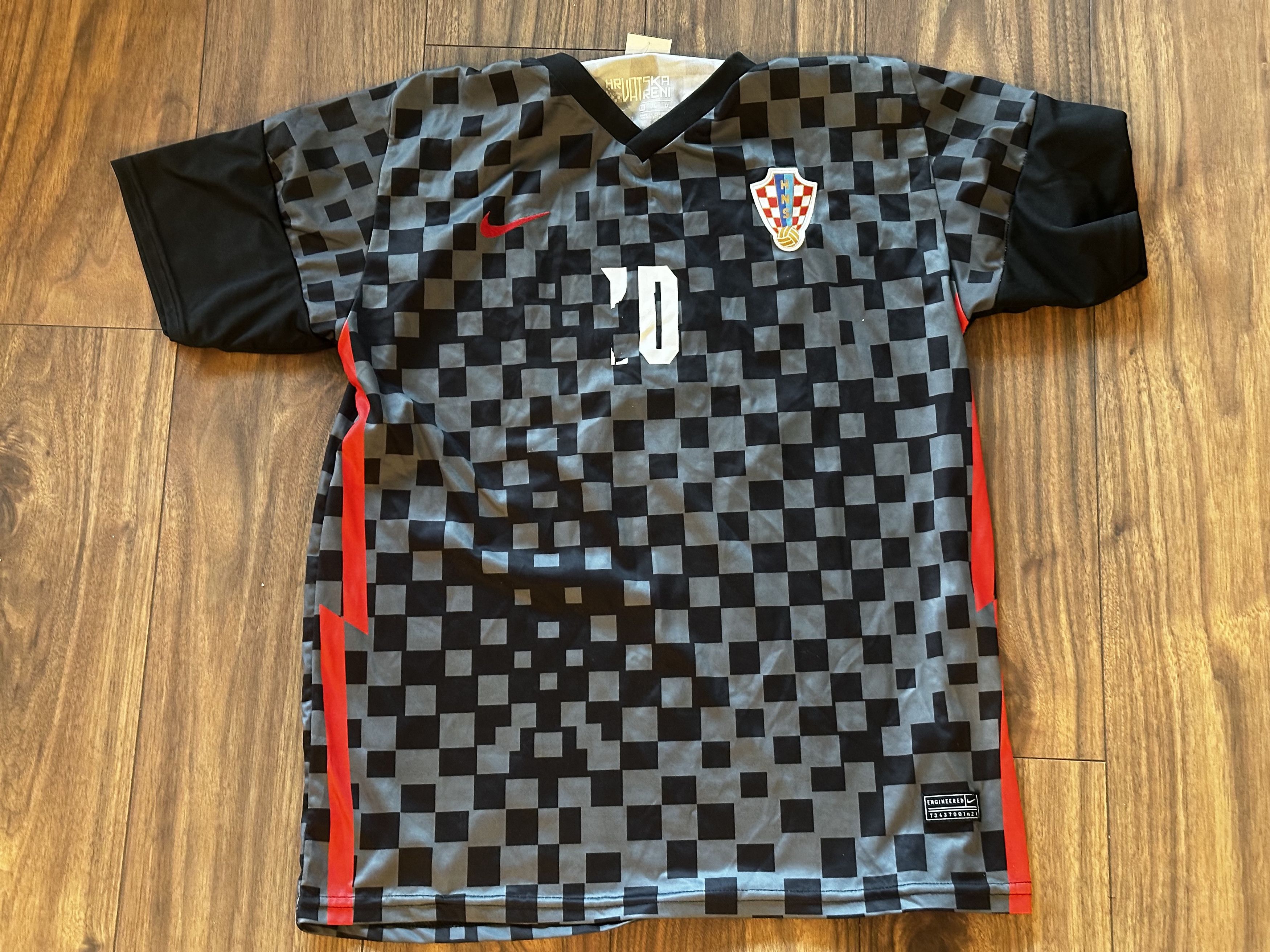 Nike Nike Croatia Luka Modrić #10 Jersey Dri-Fit Black Camo XXL Size US XXL / EU 58 / 5 - 3 Thumbnail