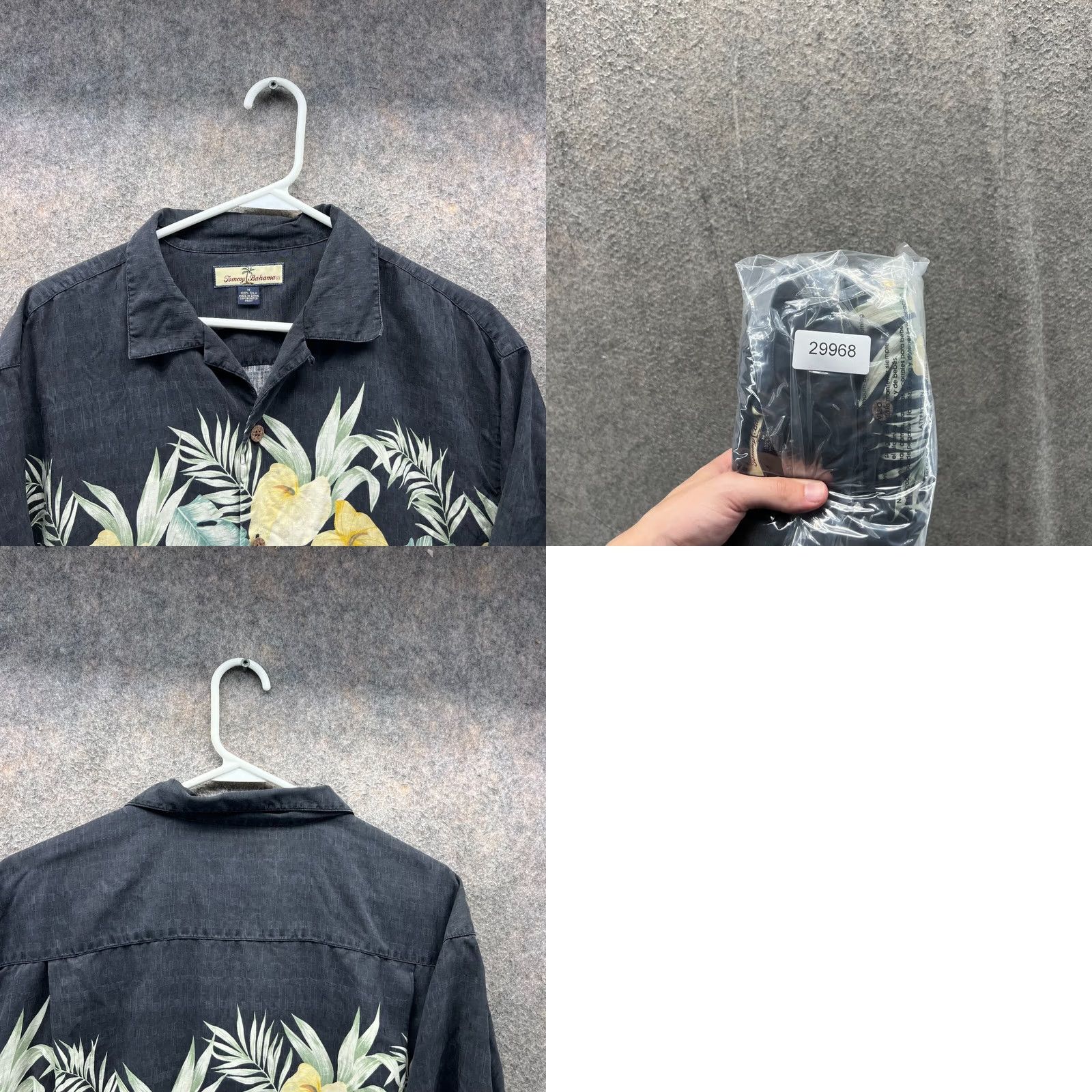 Tommy Bahama VINTAGE Tommy Bahama Shirt Mens M Black Button-Down Floral Hawaiian Camp Paradise Shirt Size US M / EU 48-50 / 2 - 8 Thumbnail