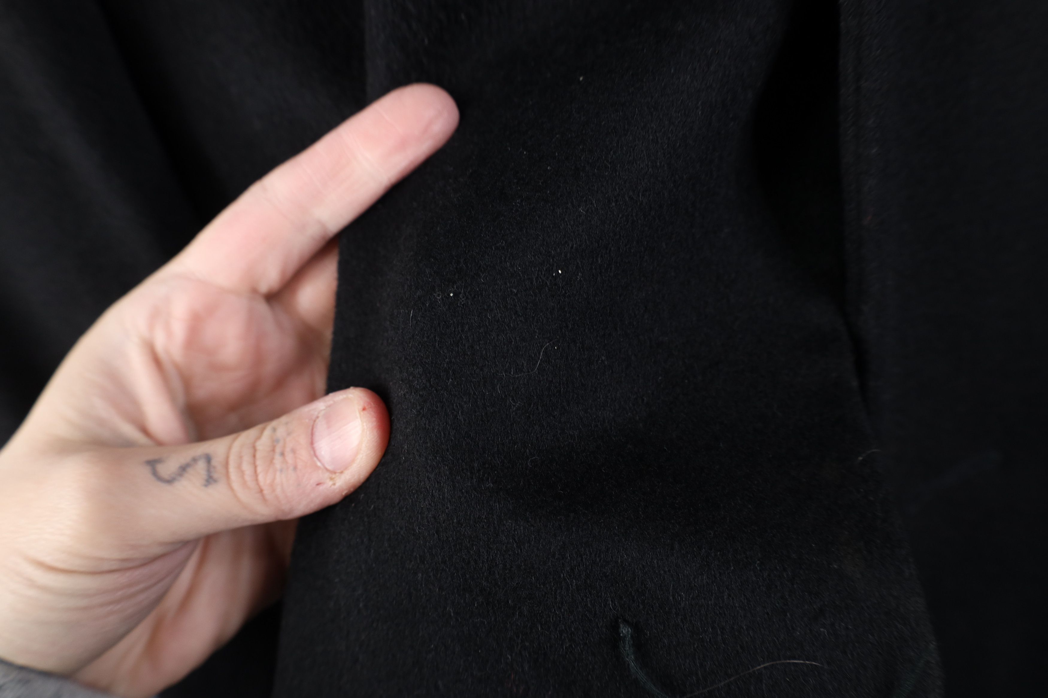 Vintage Vintage Streetwear Cashmere Button Overcoat Jacket Black Size US XXL / EU 58 / 5 - 8 Thumbnail