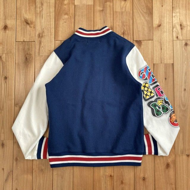 Bape BAPE Milo Sweat Varsity Jacket Navy a bathing ape NIGO Size US S / EU 44-46 / 1 - 2 Thumbnail