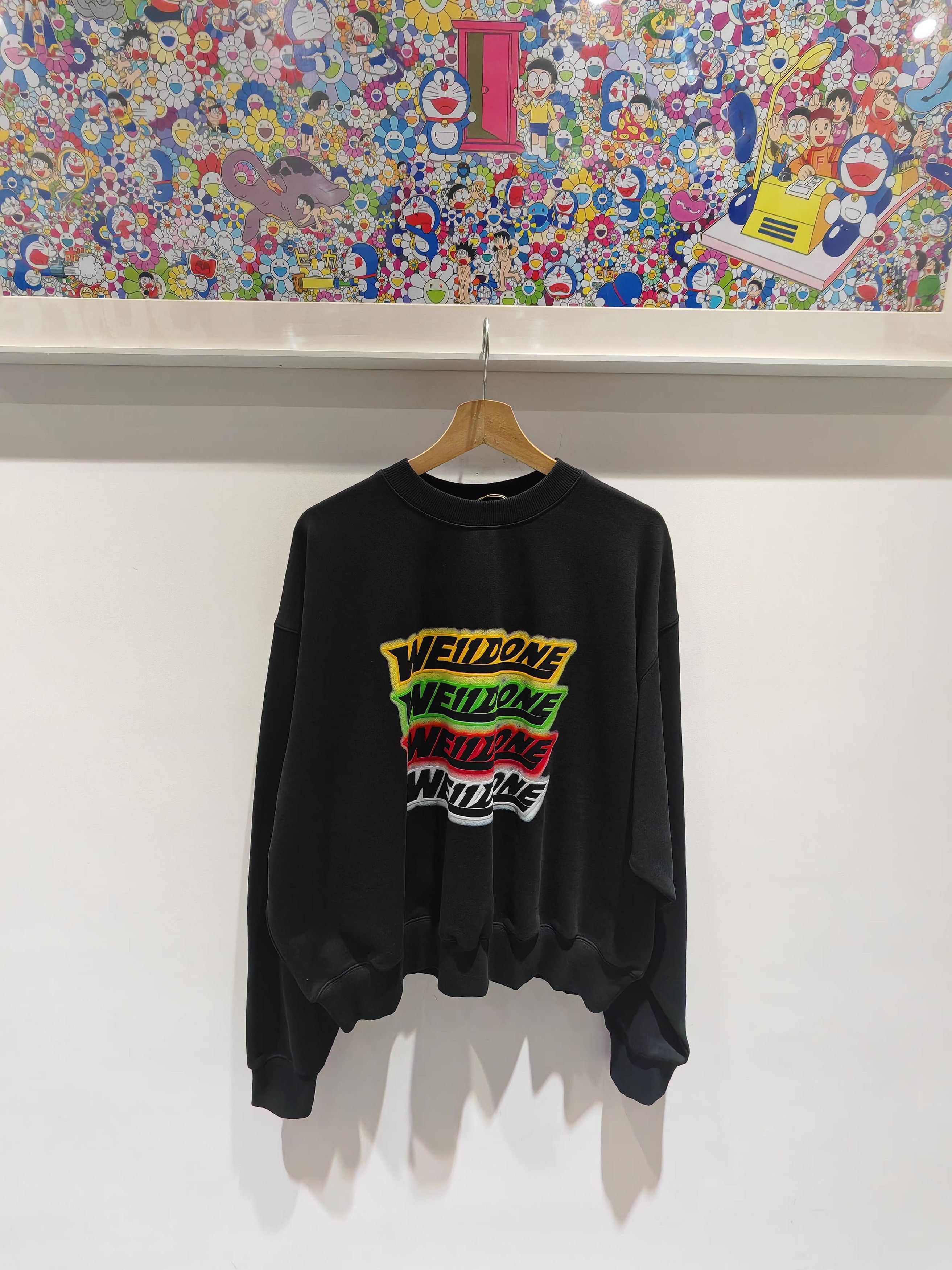 WE11DONE We11done Rainbow Logo Print Crew Neck Sweatshirt Q15 Size US M / EU 48-50 / 2 - 1 Thumbnail