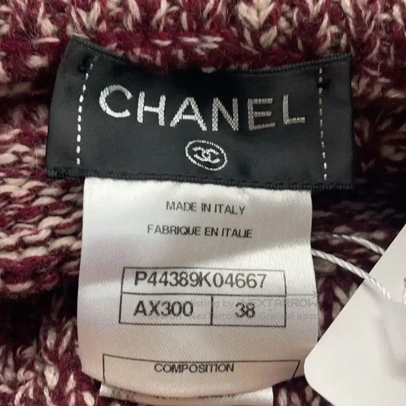 Chanel Chanel Burgundy Knit Cardigan with Hood . Size M / US 6-8 / IT 42-44 - 3 Thumbnail