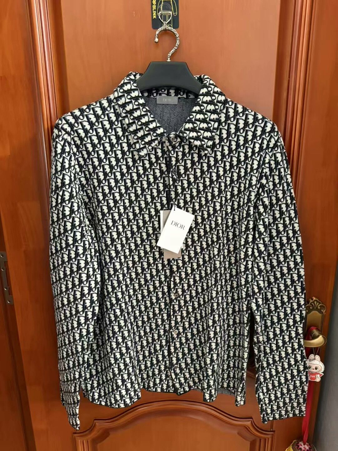 Dior Dior All-Over Logo Long Sleeve Knit Shirt Size US XL / EU 56 / 4 - 1 Thumbnail