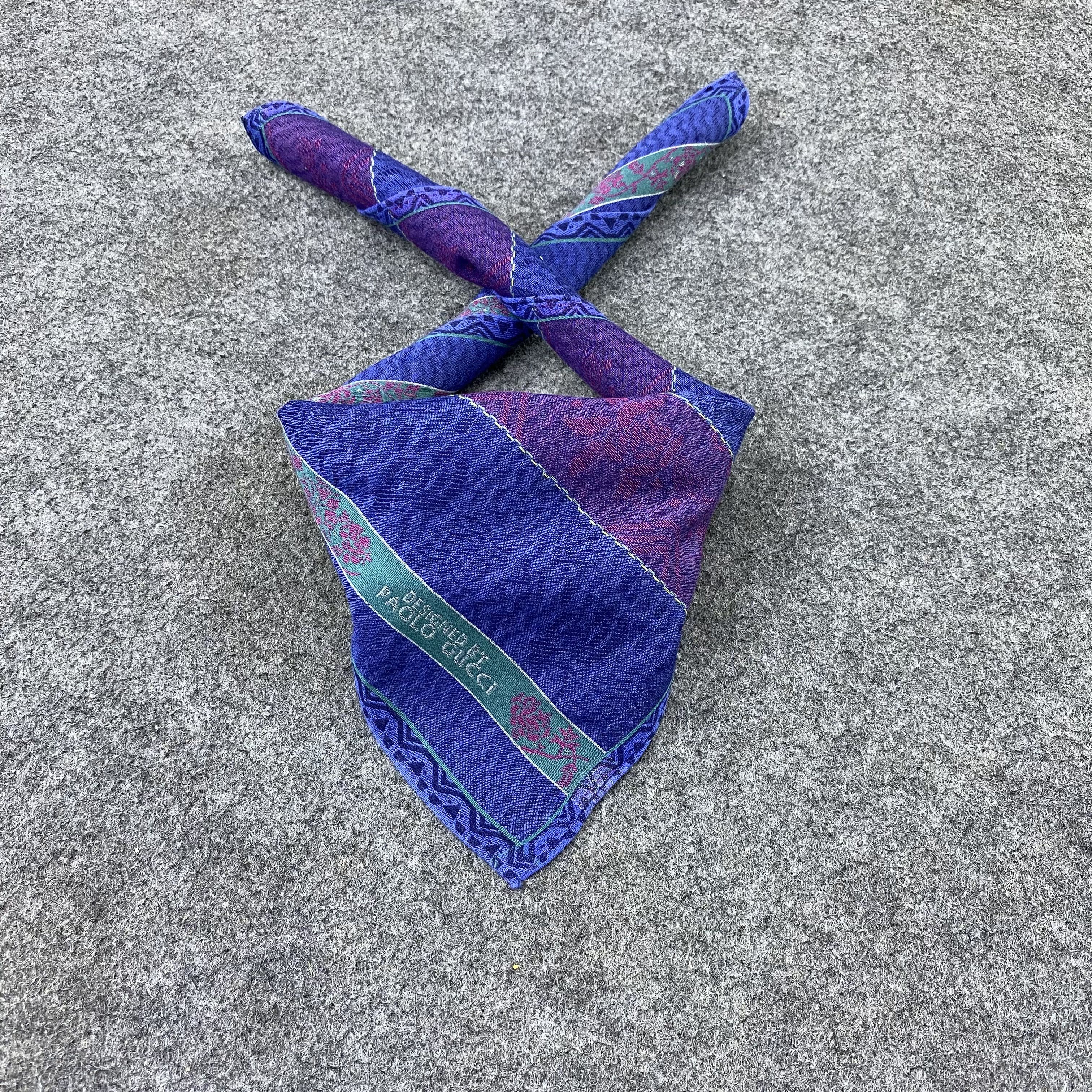 Paolo Gucci Paislee Paolo Gucci Handkerchief/Bandana/Neckerchief-B1475 Size ONE SIZE - 2 Thumbnail