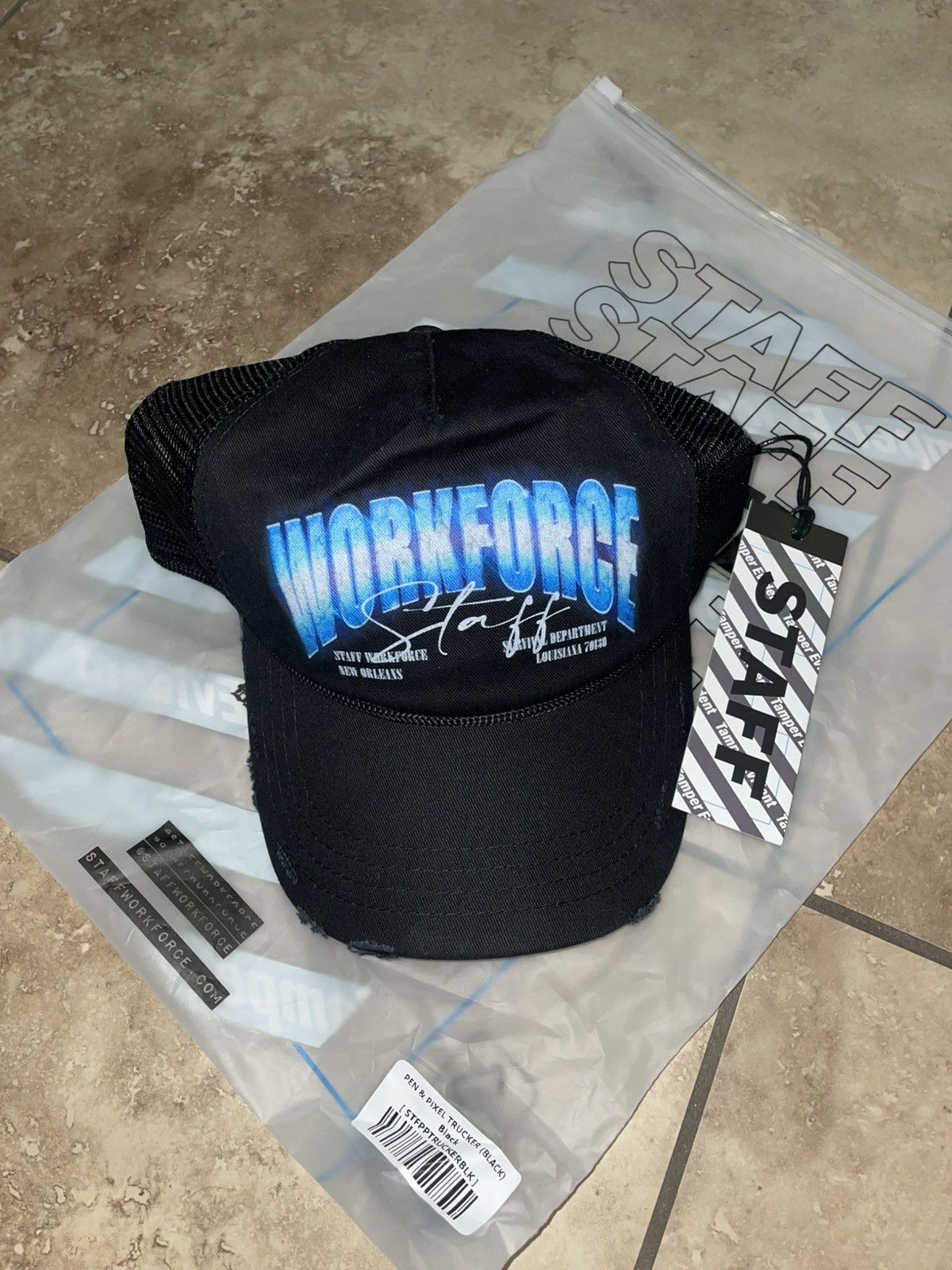 STAFF WORKFORCE STAFF WORKFORCE PEN & PIXEL TRUCKER BLACK SNAPBACK BRAND NEW Size ONE SIZE - 1 Thumbnail