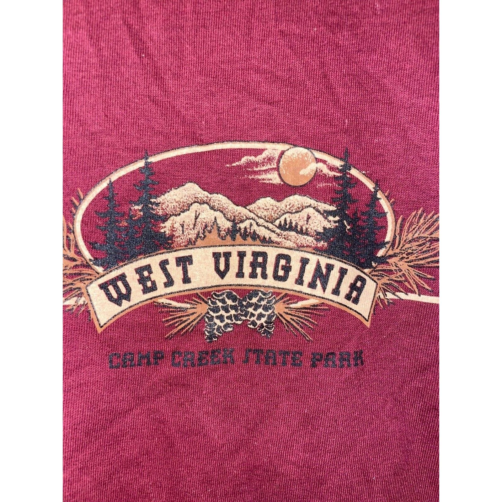 Jerzees Vintage West Virginia Shirt Camp Creek State Park Tee 90s M Size US M / EU 48-50 / 2 - 2 Thumbnail