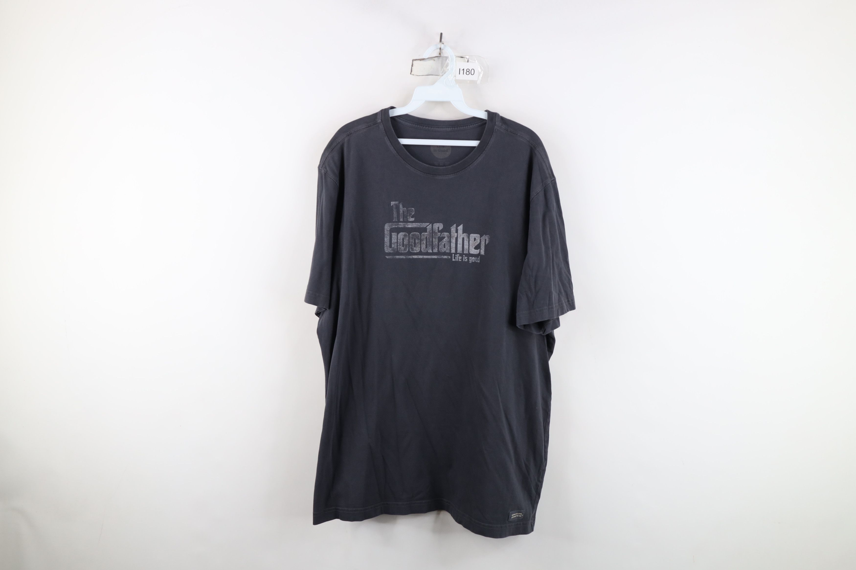 Life is Good Life Is Good Spell Out The Goodfather T-Shirt Gray Cotton Size US XL / EU 56 / 4 - 1 Thumbnail