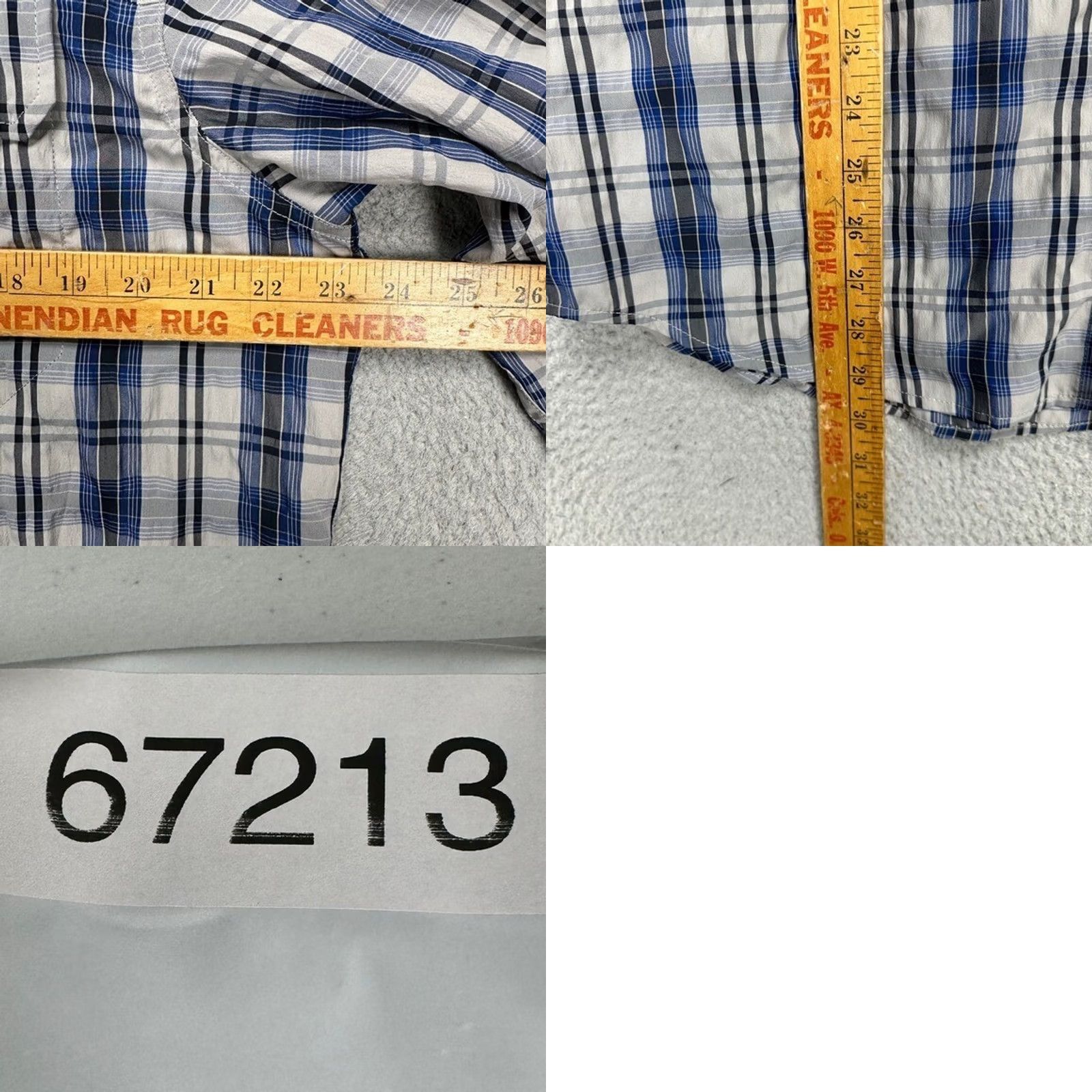 Eddie Bauer Eddie Bauer Travex Button Up Shirt Adult Large Blue Plaid Nylon Blend Hiking Men - Pre-Owned Excellent Condition Size US L / EU 52-54 / 3 - 8 Thumbnail