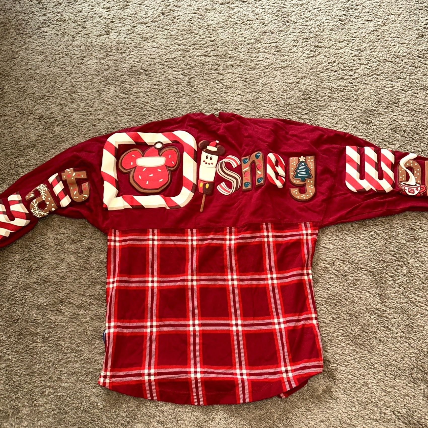 Disney Disney Spirit Jersey Shirt Womens XS Red Plaid Walt Disney World Holiday Xmas Size XS / US 0-2 / IT 36-38 - 4 Thumbnail