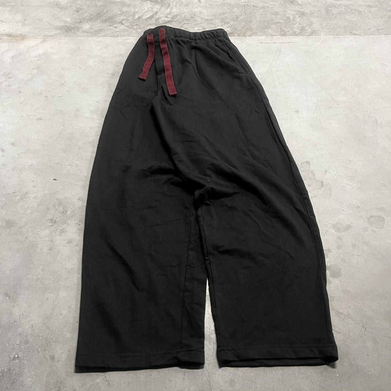 Japanese Brand × Vintage Vintage Y2K Baggy Black Loungewear Sweatpants! Size US 36 / EU 52 - 3 Thumbnail