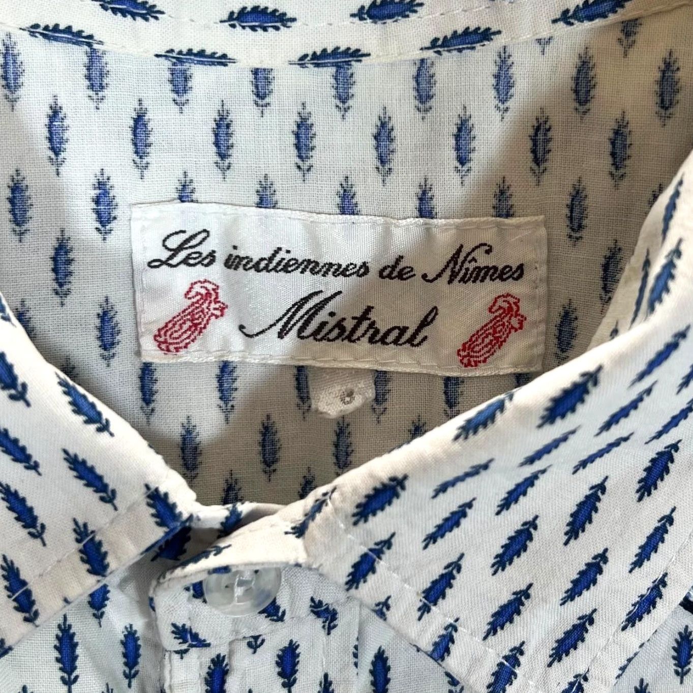 Vintage VINTAGE MISTRAL Western Shirt Floral Paisley Blue XL XXL Men Button-Up Long Sleeve 80s FRAME Size US XL / EU 56 / 4 - 6 Thumbnail