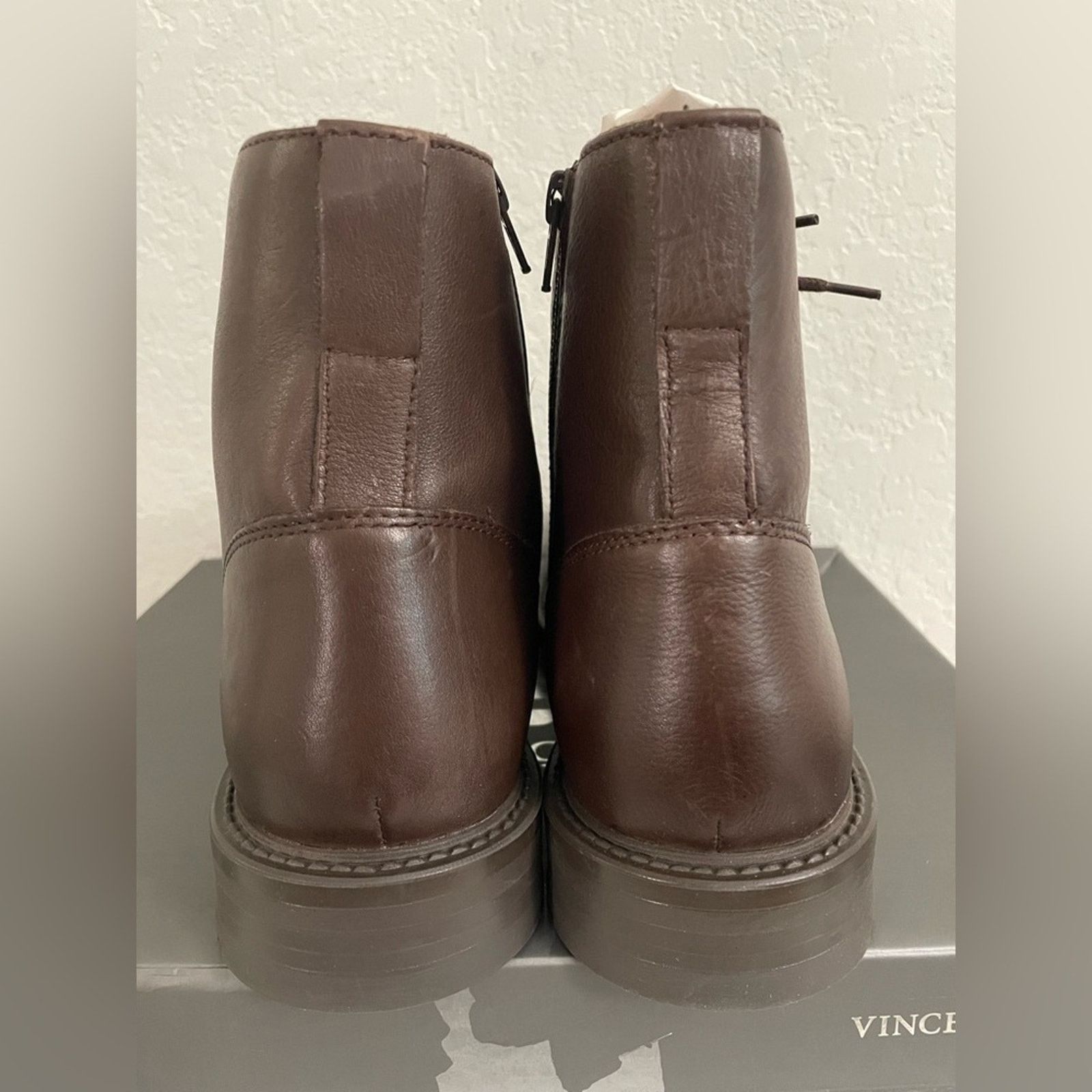 Vince Camuto Vince Camuto Langston Leather Lace Up Boot w/ zipper Mens 9 Size US 9 / EU 42 - 4 Thumbnail