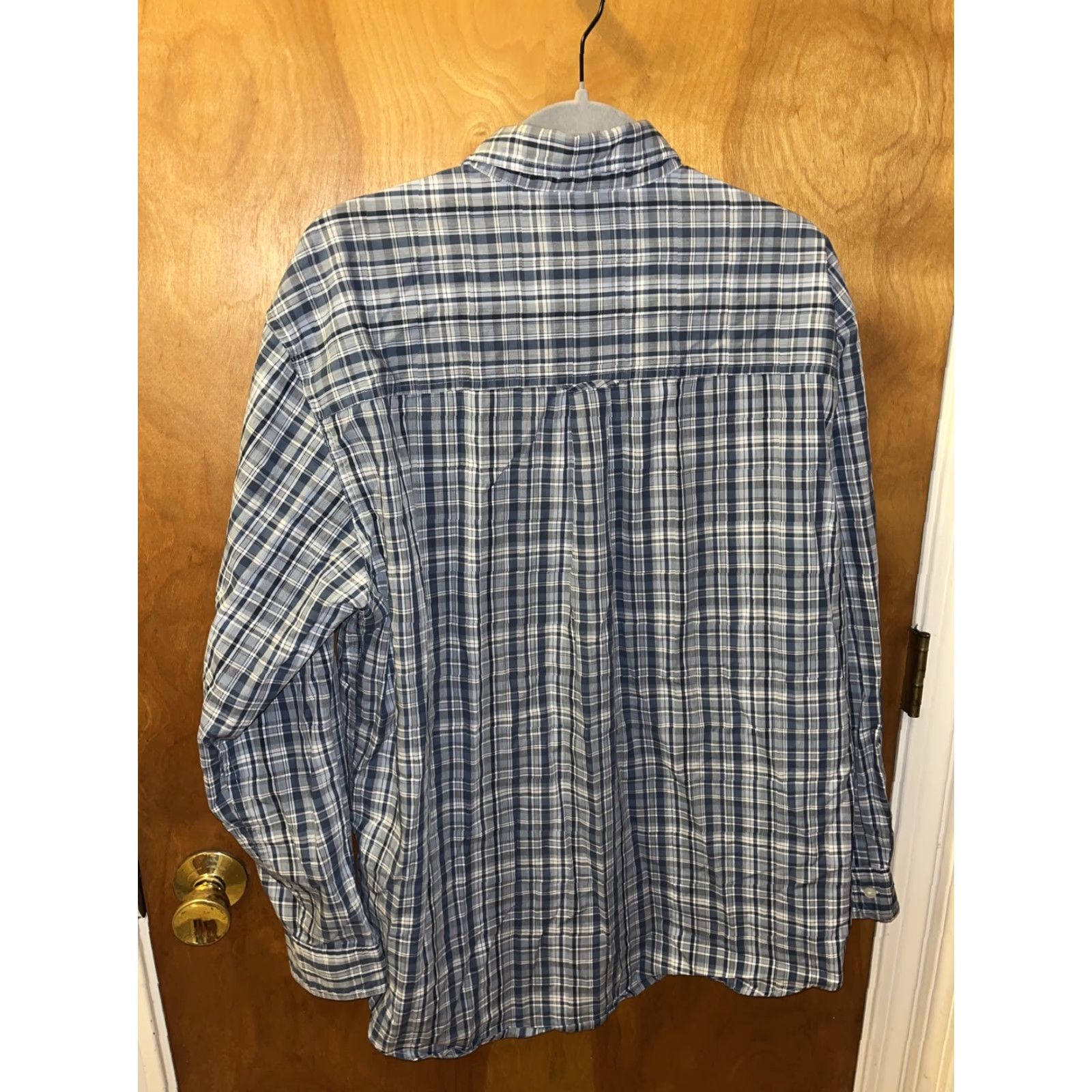 Chaps VINTAGE Ralph Lauren Chaps Shirt Mens L Blue White Plaid Long Sleeve Button-Up Casual Fall Winter Size US L / EU 52-54 / 3 - 5 Thumbnail