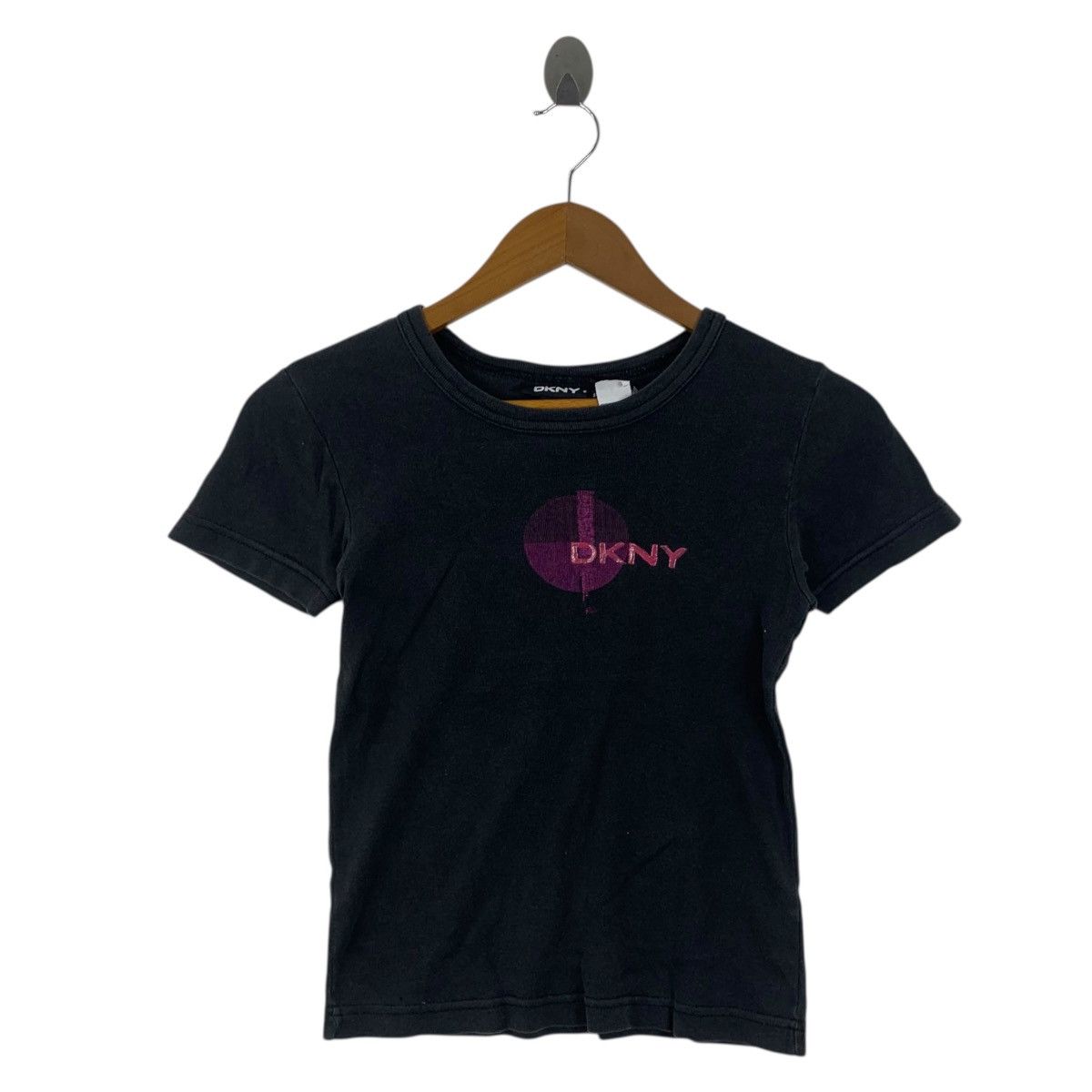 DKNY Vintage DKNY DONNA KARAN NEW YORK Slim Fit Tee Shirt Top Size XXS / US 00 / IT 34 - 4 Thumbnail