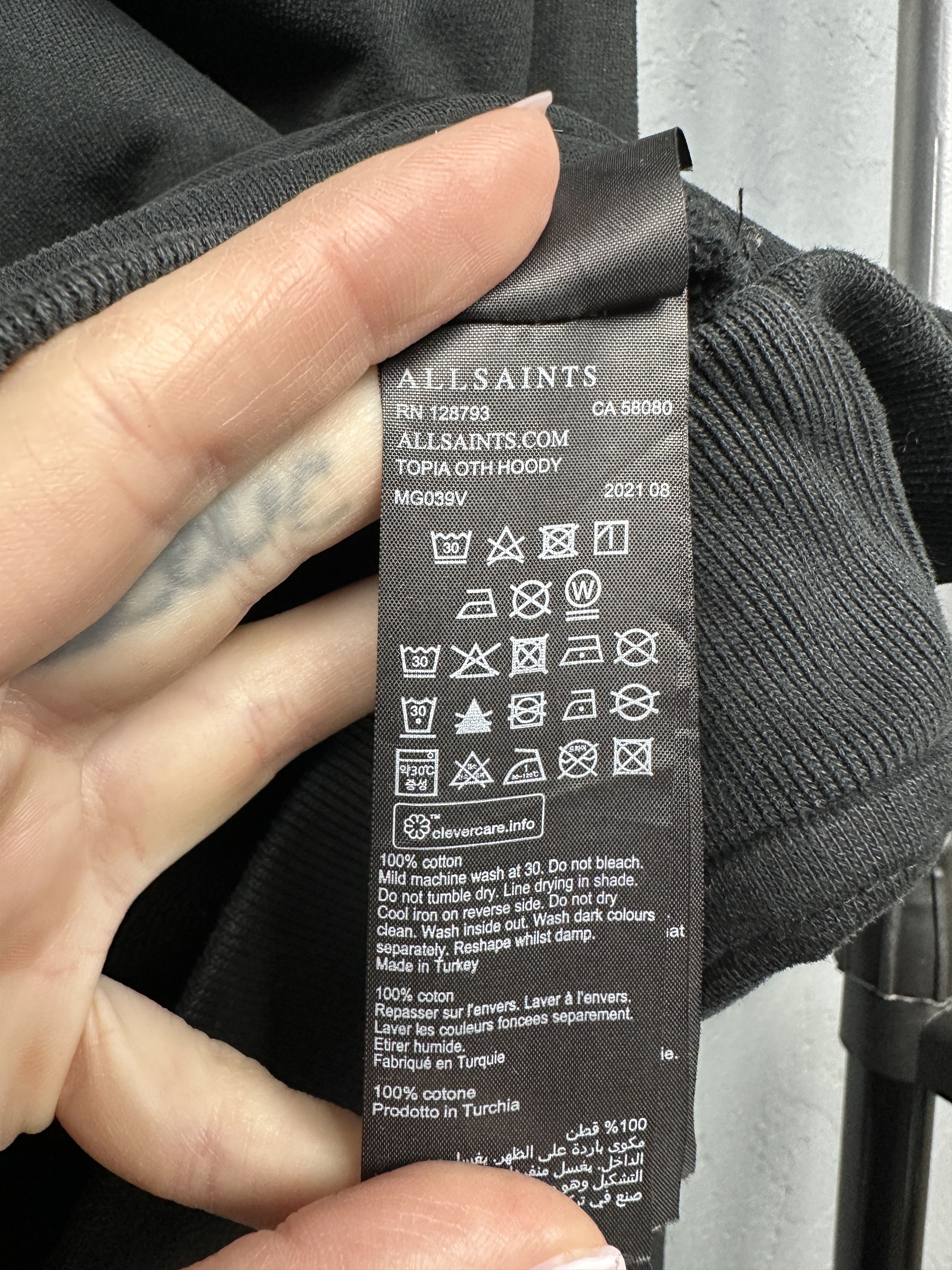 Allsaints Allsaints Mens Topia OTH Hoodie Size US M / EU 48-50 / 2 - 4 Thumbnail