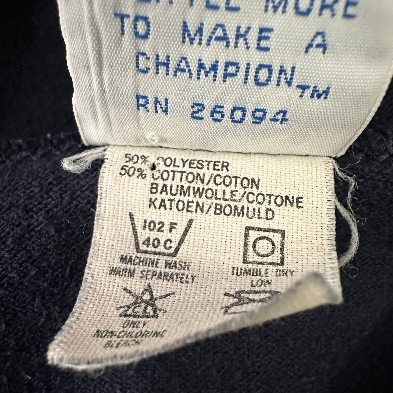 Champion Vintage Champion Michigan Wolverines Hoodie Mens Large Blue Size US L / EU 52-54 / 3 - 6 Thumbnail