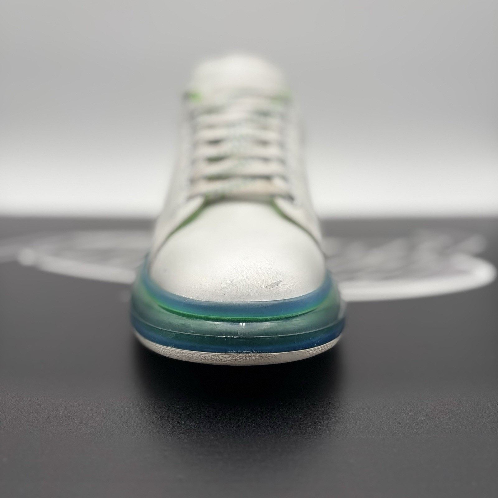 Alexander McQueen Alexander McQueen ' Transparent Sole White, Lime ' Size US 12 / EU 45 - 6 Thumbnail