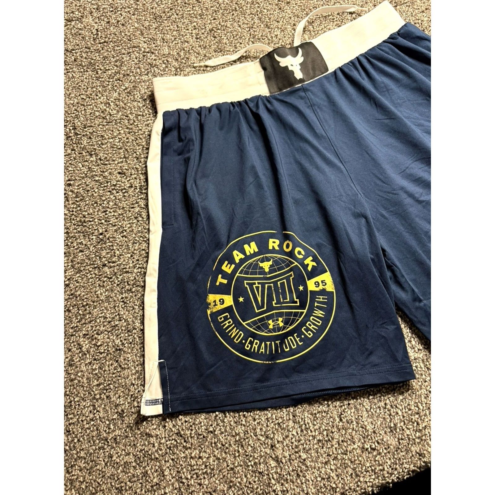 Under Armour Under Armour Project Rock Boxing Shorts Mens Large Blue NWT NEW Size US 33 - 6 Thumbnail