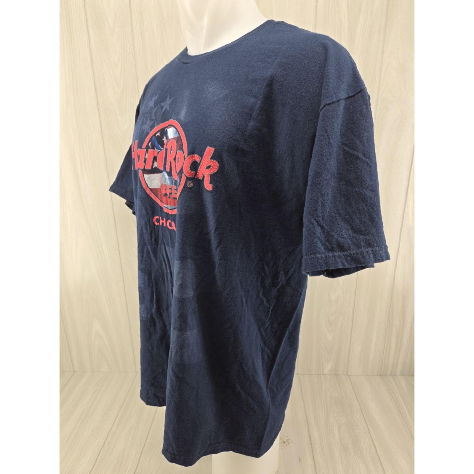 Hard Rock Cafe Hard Rock Cafe Shirt Adult XL Short Sleeve Chicago Blue Shirt Men T-Shirt Logo Rock Size US XL / EU 56 / 4 - 4 Thumbnail