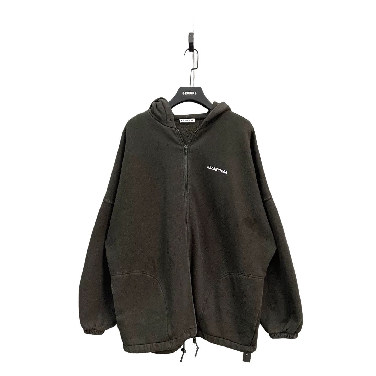 Balenciaga Balenciaga Logo Embroidered Zip-up Hoodie XS Size XS / US 0-2 / IT 36-38 - 1 Thumbnail