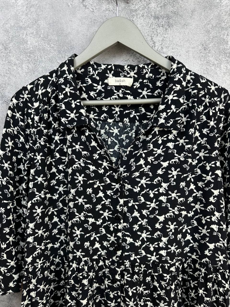 ba&sh RRP $300 Ba&sh Paris Floral Smock Style Dress French Chic Size L / US 10 / IT 46 - 5 Thumbnail